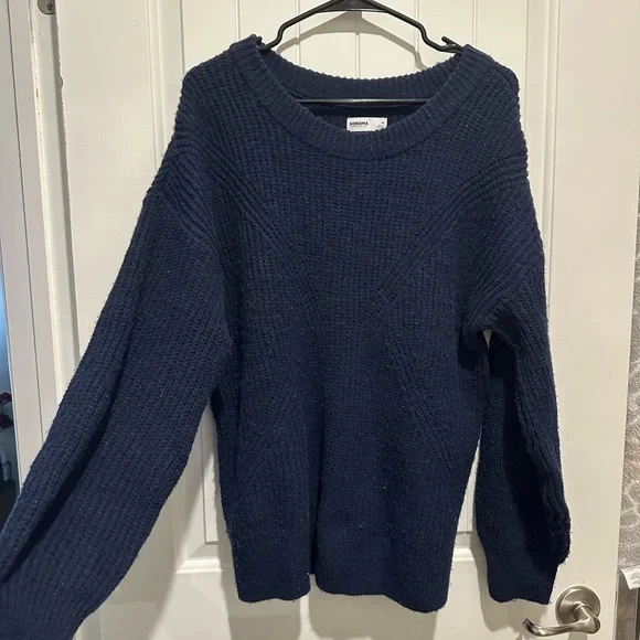 Sonoma Blue Crew Neck Sweater Textured Knit - Picture 1 of 2